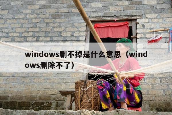 windows删不掉是什么意思（windows删除不了）