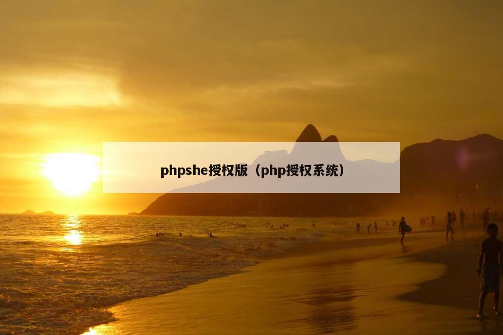 phpshe授权版（php授权系统）