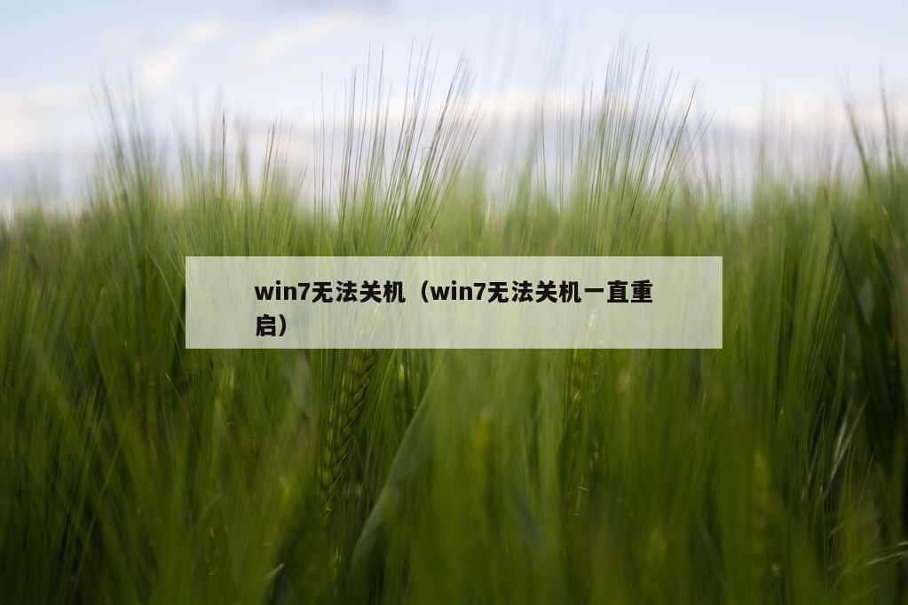 win7无法关机（win7无法关机一直重启）