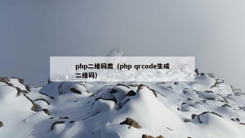 php二维码类（php qrcode生成二维码）
