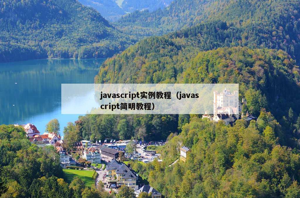 javascript实例教程（javascript简明教程）
