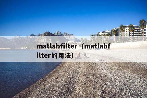 matlabfilter（matlabfilter的用法）