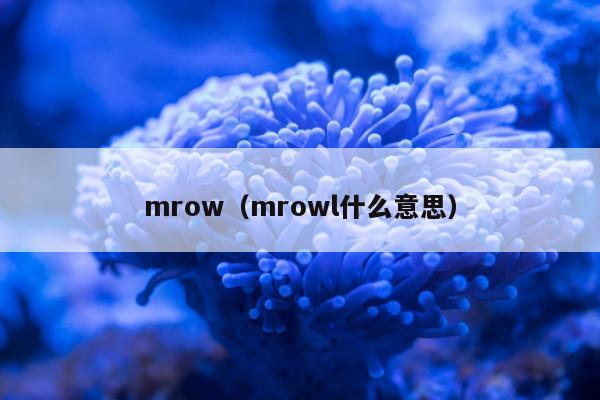 mrow（mrowl什么意思）