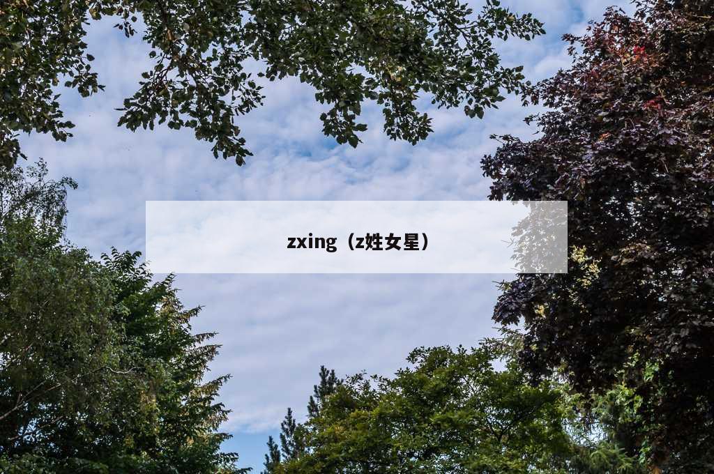 zxing（z姓女星）
