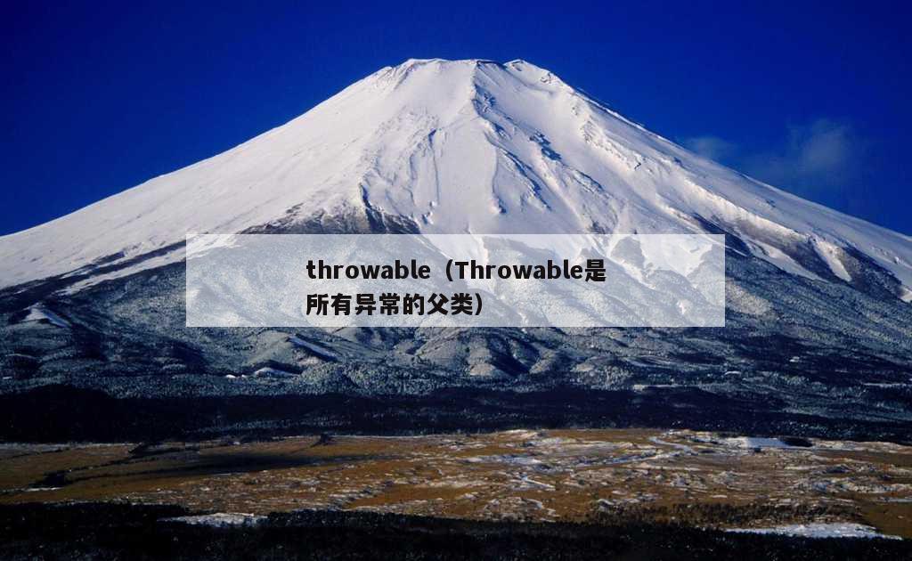 throwable（Throwable是所有异常的父类）
