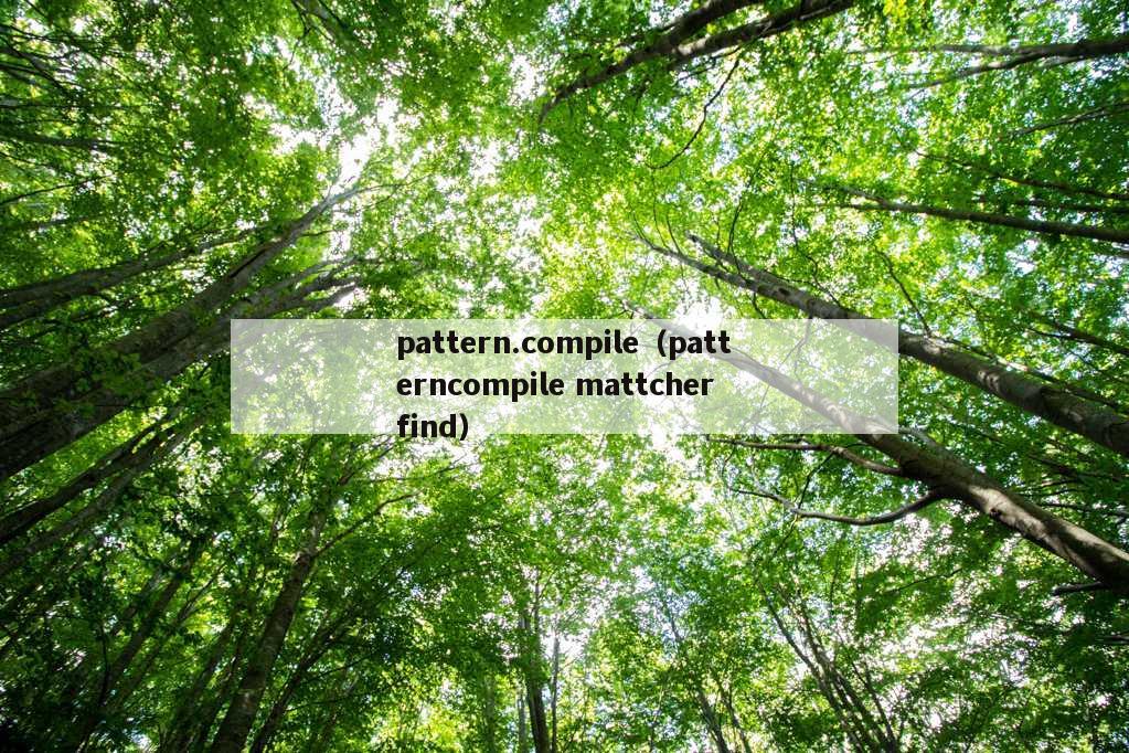pattern.compile（patterncompile mattcher find）