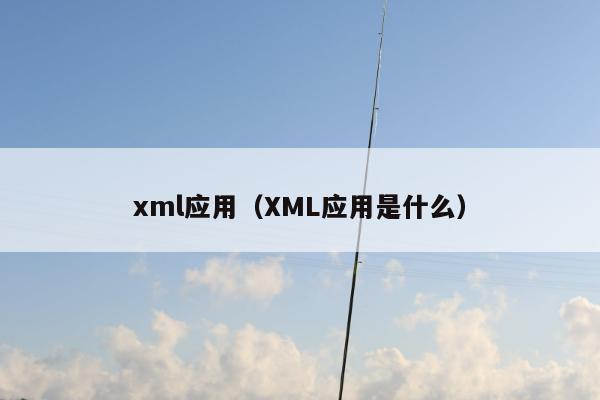xml应用（XML应用是什么）