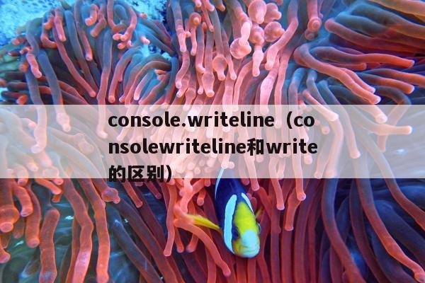 console.writeline（consolewriteline和write的区别）